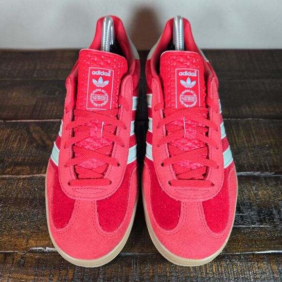 NEW adidas Gazelle Indoor Womens Size 8 Shoes Better Scarlet Hazy Green IG6786 - Picture 2 of 11